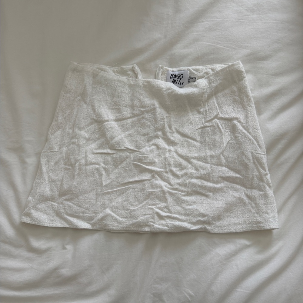 Princess Polly Textured White Mini Skirt